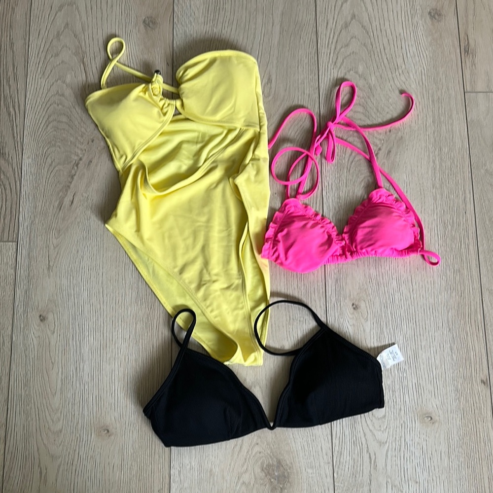 Body Glove L Space Neon Pink Bikini Top Bundle